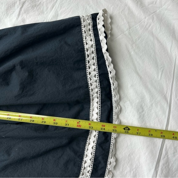 Black & White Lace Trim Shirtdress Kate Spade & brooke street Dress- M - Picture 5 of 6